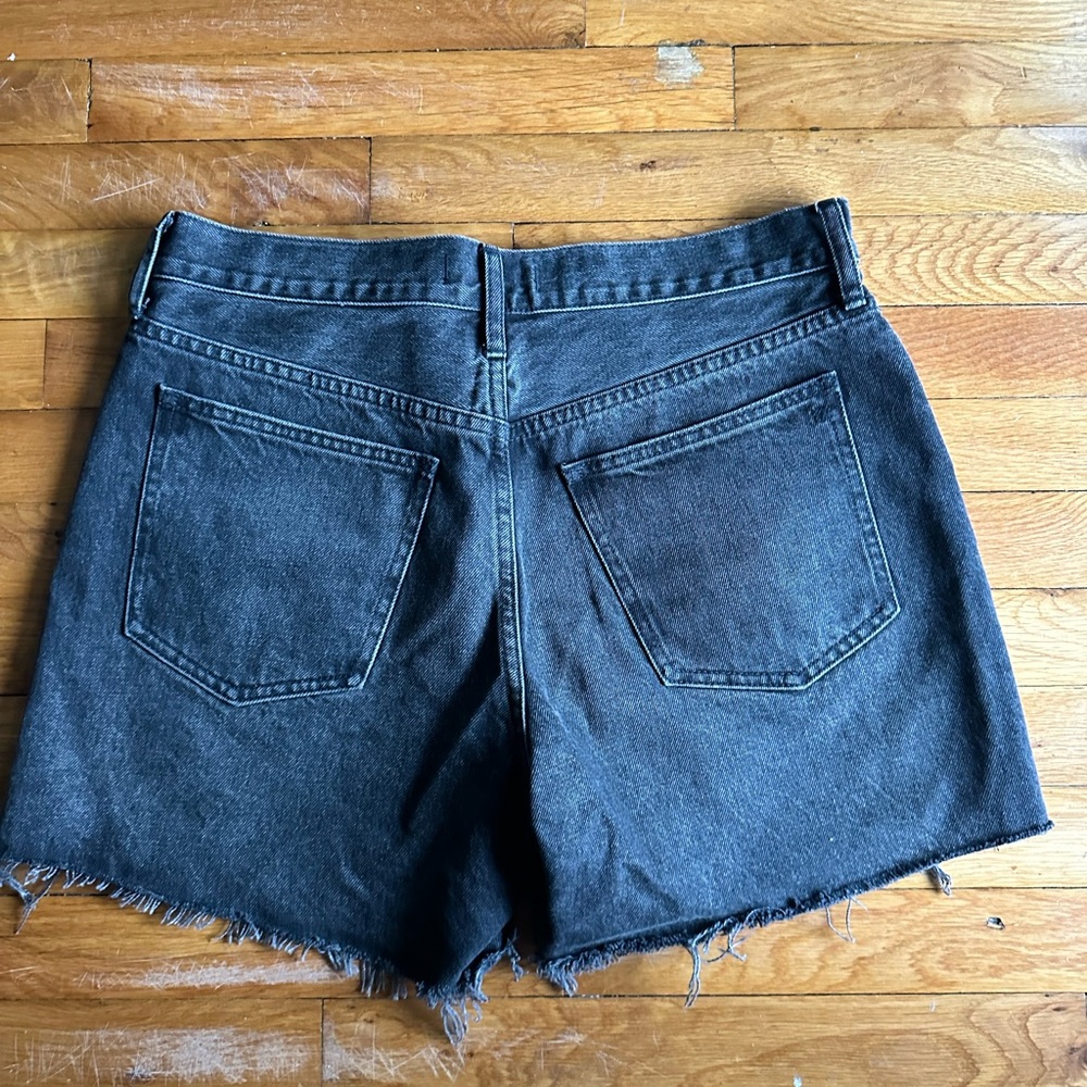 Madewell Relaxed Mid-Length Women's Black Denim Shorts